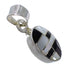 Jet Mother Of Pearl Silver Pendant YX76601